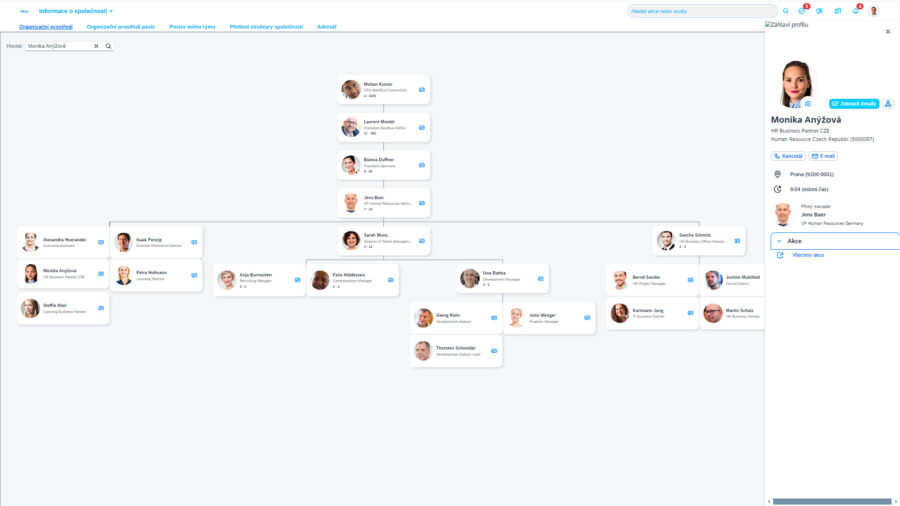 SAP SuccessFactors Mibcon orgchart